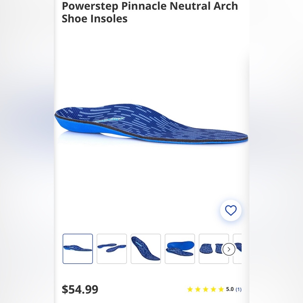 Powerstep Pinnacle Neutral Arch Shoe Insoles